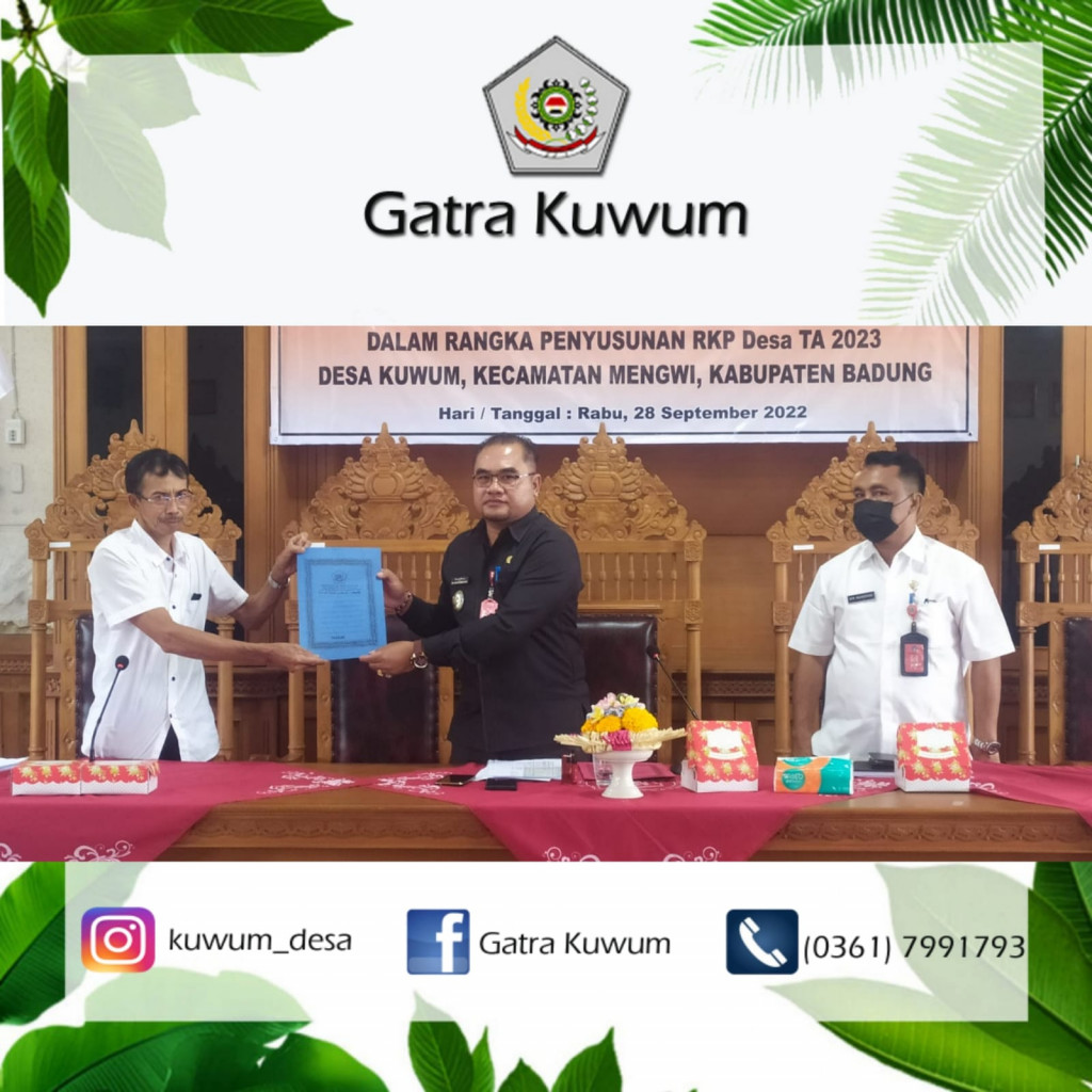 Musyawarah Perencanaan Pembangunan Desa  dalam Rangka Penyusunan RKP Desa Kuwum Tahun Anggaran 2023